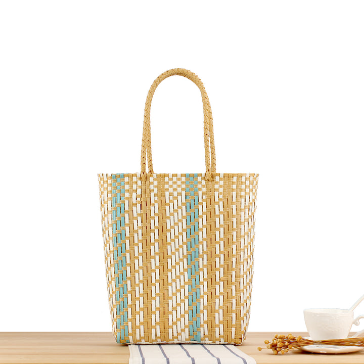 Flettet handlenett med geometrisk design Skanto