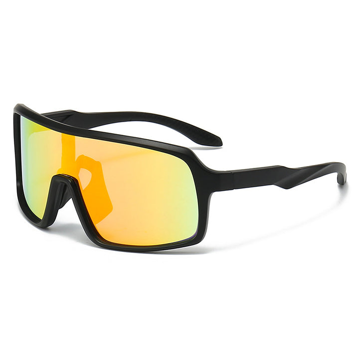 Dame fashion solbrille i futuristisk design med store glass Skanto