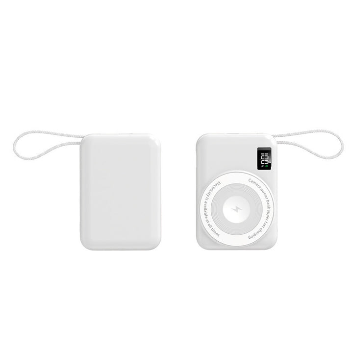 Bærbar Powerbank med integrert Qi-ladefunksjon og digital visning Skanto