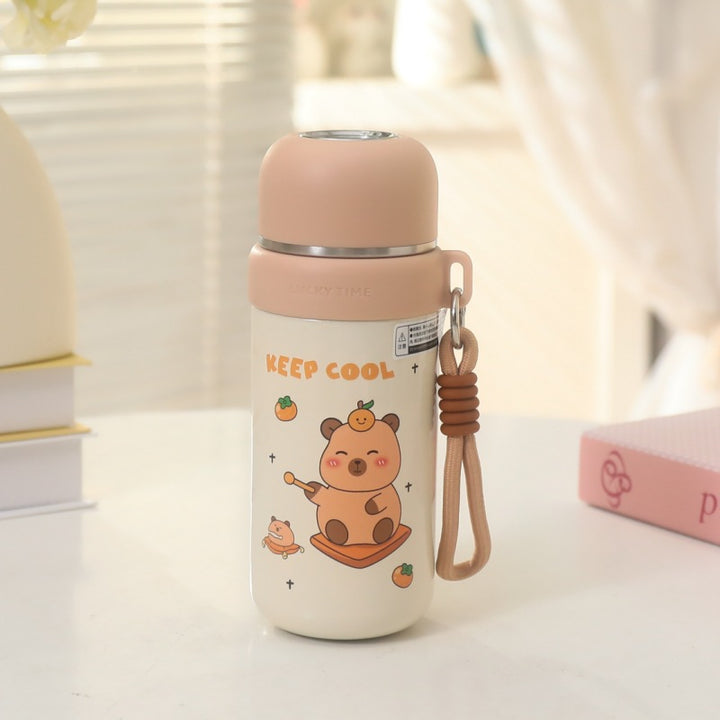 Insulated stainless steel water bottle with animal-friendly design Skanto