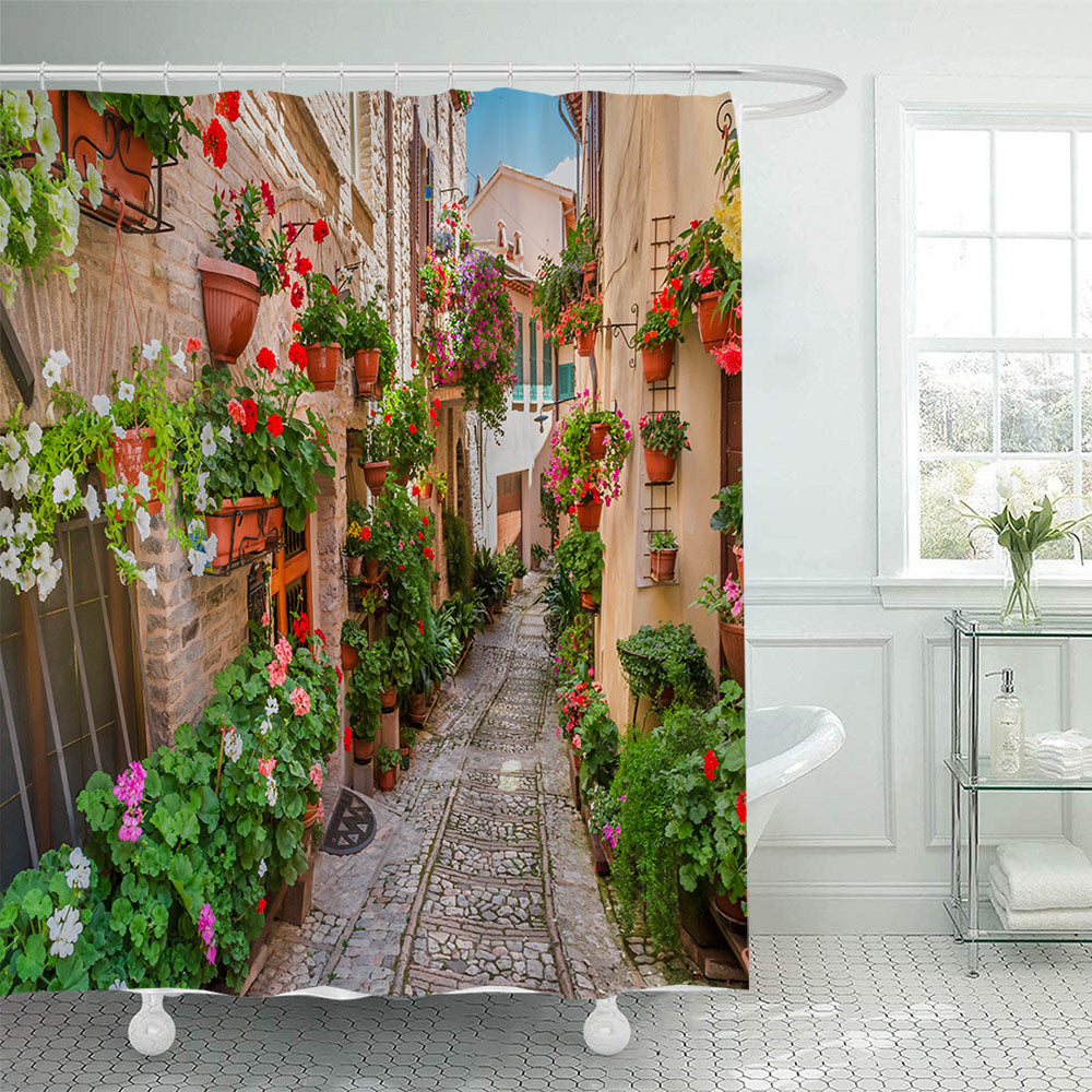 Blomstermotiv-inspirert dusjforheng Skanto