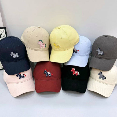 Kvinne Playful Brodert Pony Baseball Caps Skanto