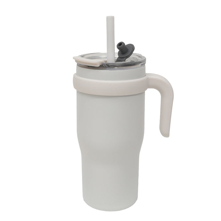 Dame Isolert To-Go-Kopp med Ergonomisk Håndtak og Fleksibel Strå Skanto