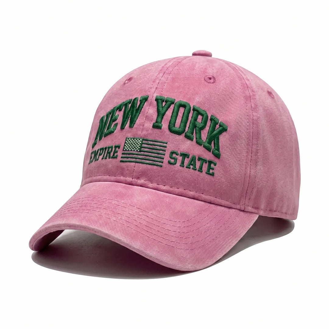 Dame modisk caps med brodert New York motiv Skanto