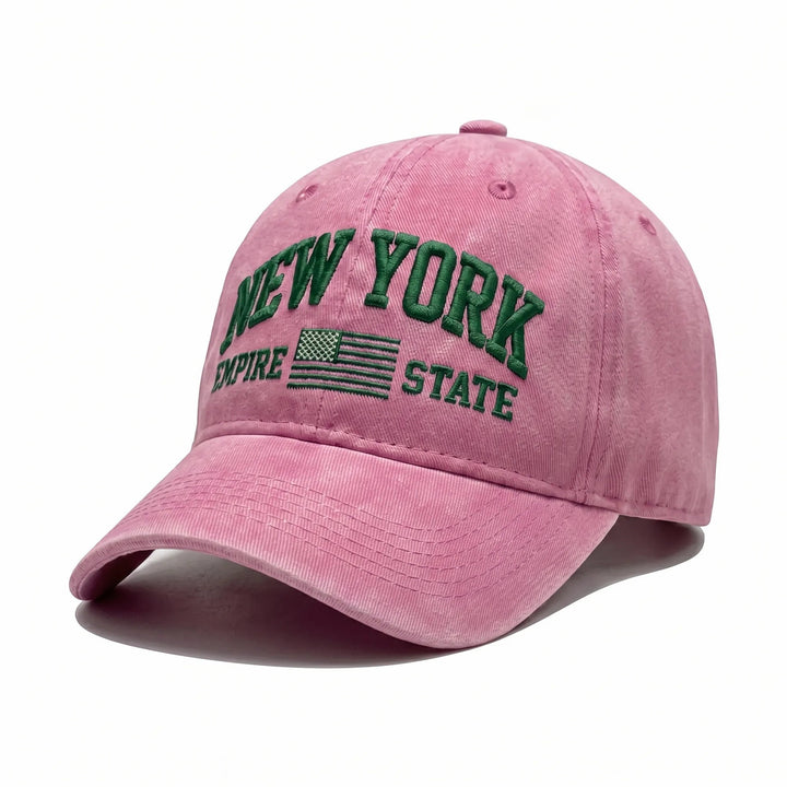 Dame modisk caps med brodert New York motiv Skanto