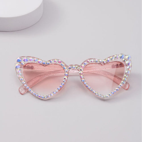 Dame Hjerteformet Glitter-solbrille Skanto