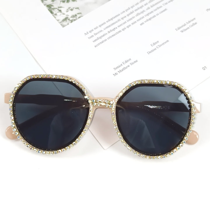 Dame Glitrende Oversized Solbriller Skanto