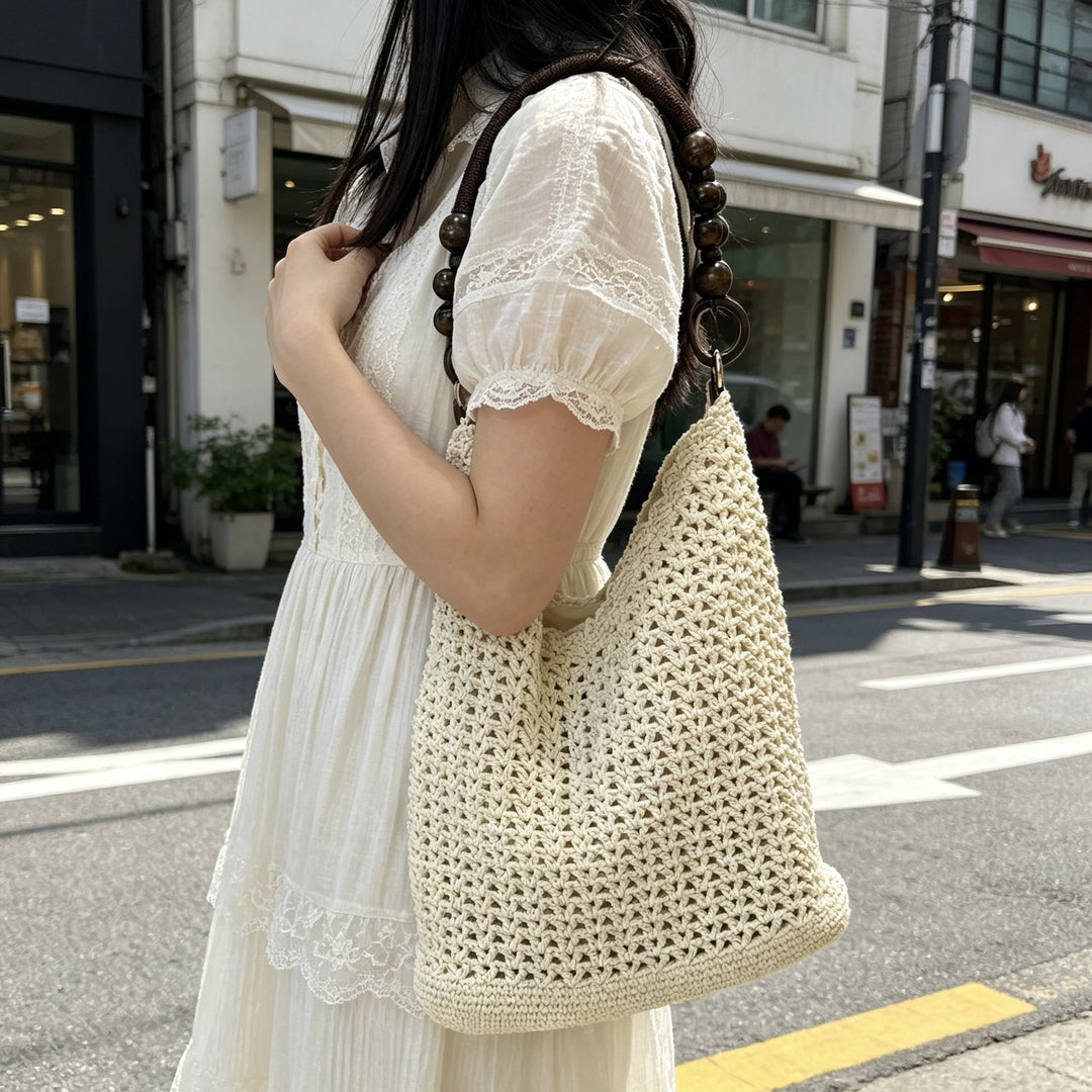 Trendige Makramee Tote Bag Skanto