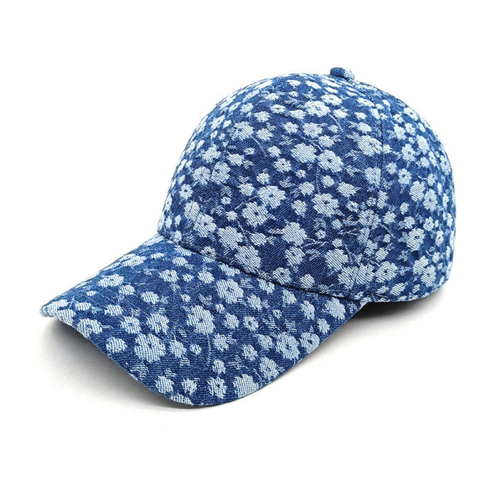 Damen Floral Teksturert Bomull Baseball Caps Skanto