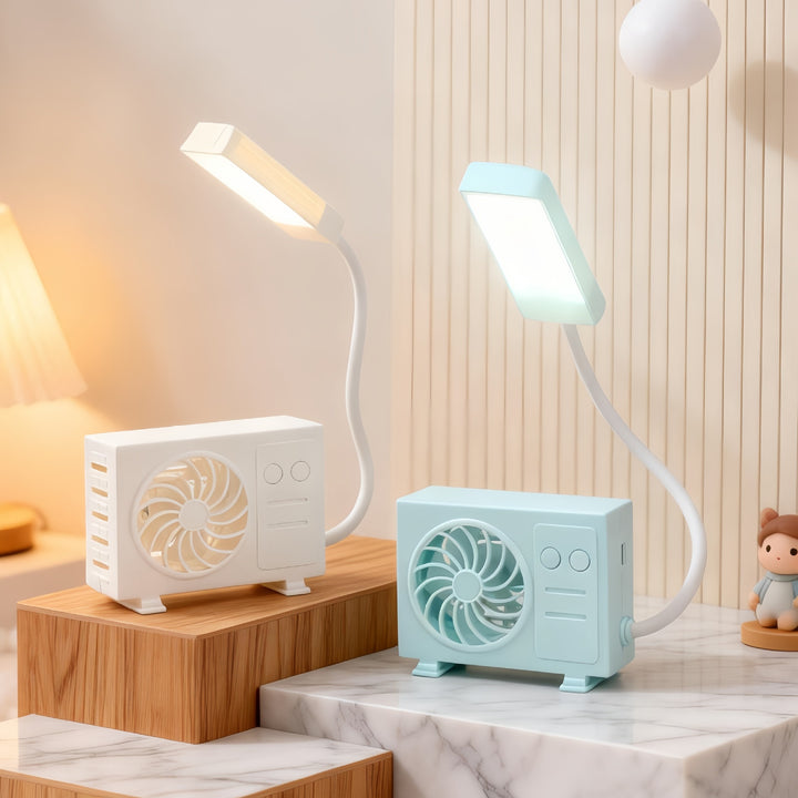 Dame bordlampe med integrert USB-vifte Skanto