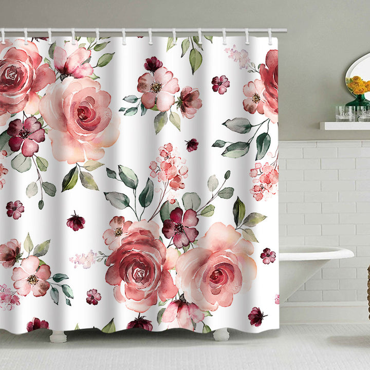Blomstertrykk dusjkappe Skanto