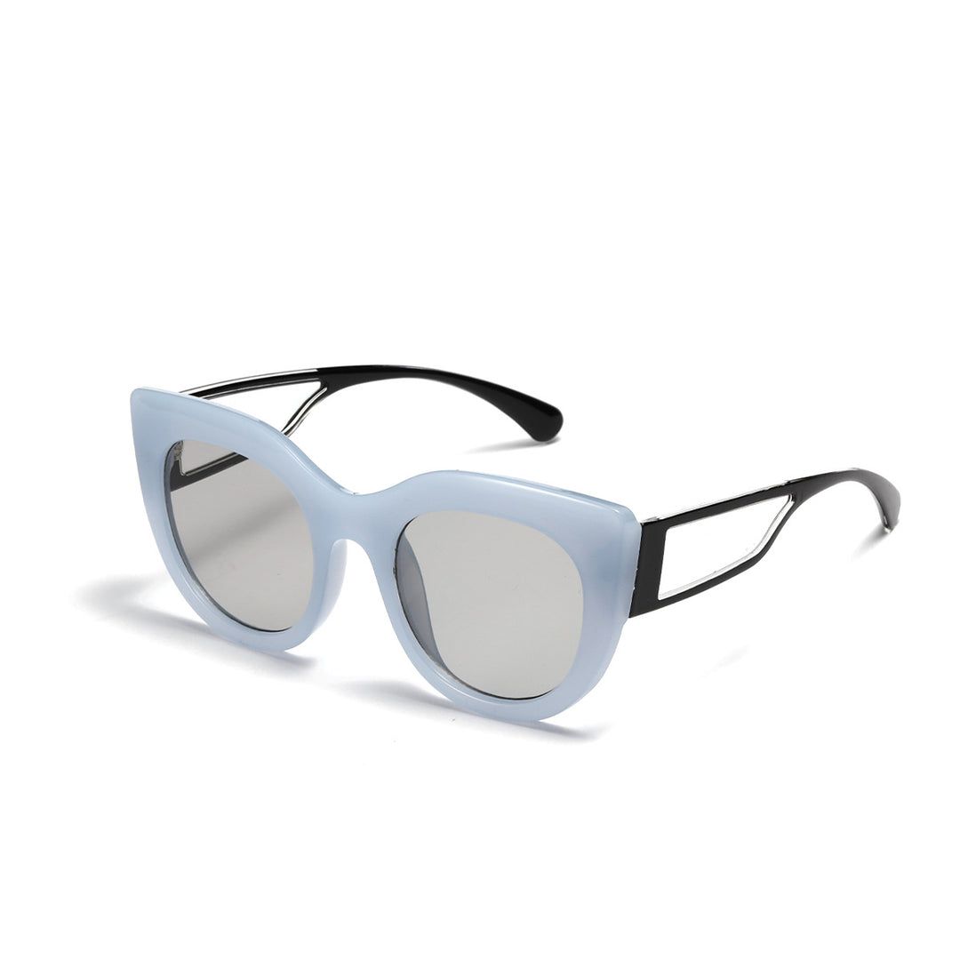 Dame trendy Cat-Eye solbriller med brede UV-beskyttende glas Skanto
