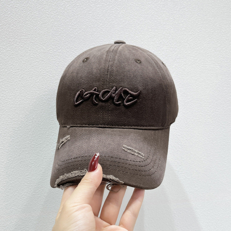 Herre Slitt Foran Brodert Baseball Caps Skanto