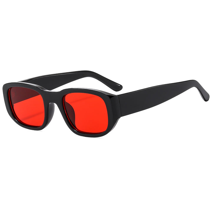 Dame moteriktig solbrille med innovativ, rektangulær ramme Skanto