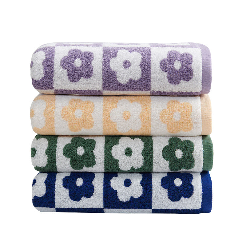 Damer Luksuriøst Frotté-Badehåndkle med Blomsterdesign Skanto
