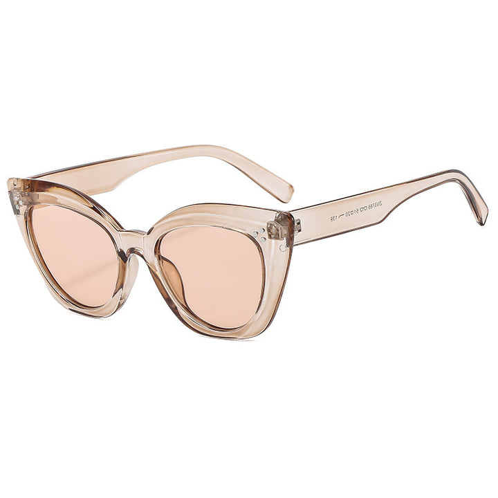 Dame Cat-Eye solbriller med luksuriøse detaljer Skanto