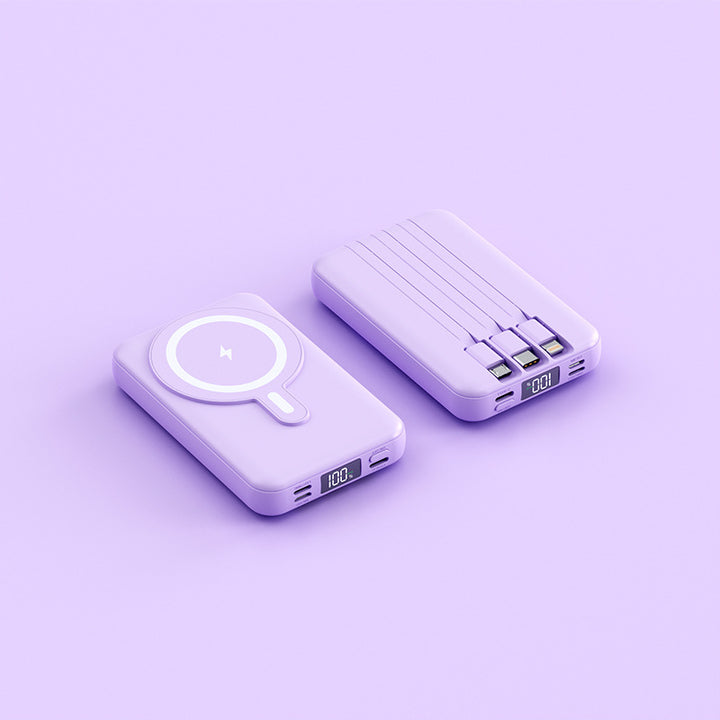 Bærbar powerbank med trådløs ladefunksjon og digital skjerm Skanto