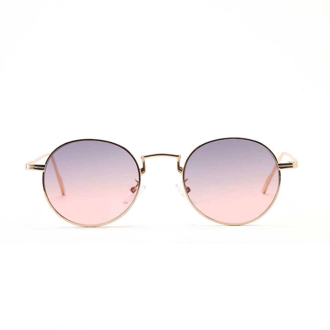 Dame rund modisk solbrille med elegant design Skanto