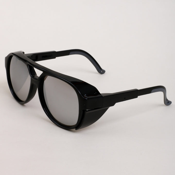 Dame oversized solbriller i geometrisk design med robust ramme og polarisert glass Skanto