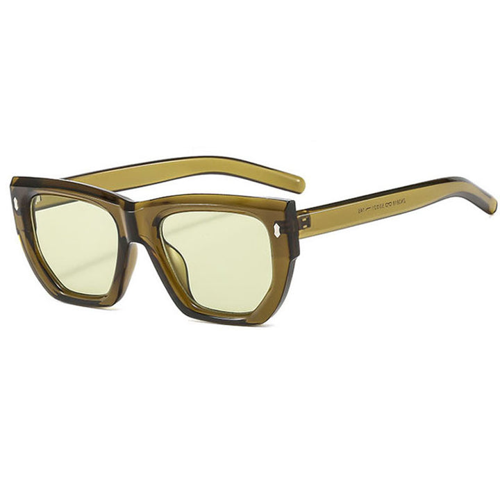Dame Designer-solbrille med moderne geometrisk ramme og UV-beskyttelse Skanto