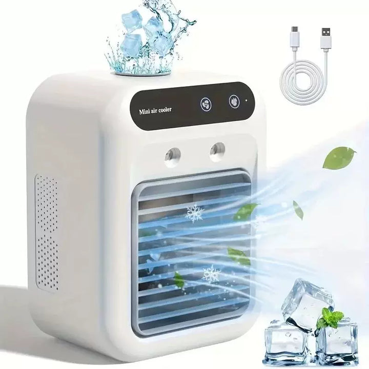 Unisex en størrelse personlig skrivebords-evaporator-mikrokjøler med øvre fylling isreservoir justerbare multi-vinkel-luftutløp hviskende stille USB-vifte Skanto