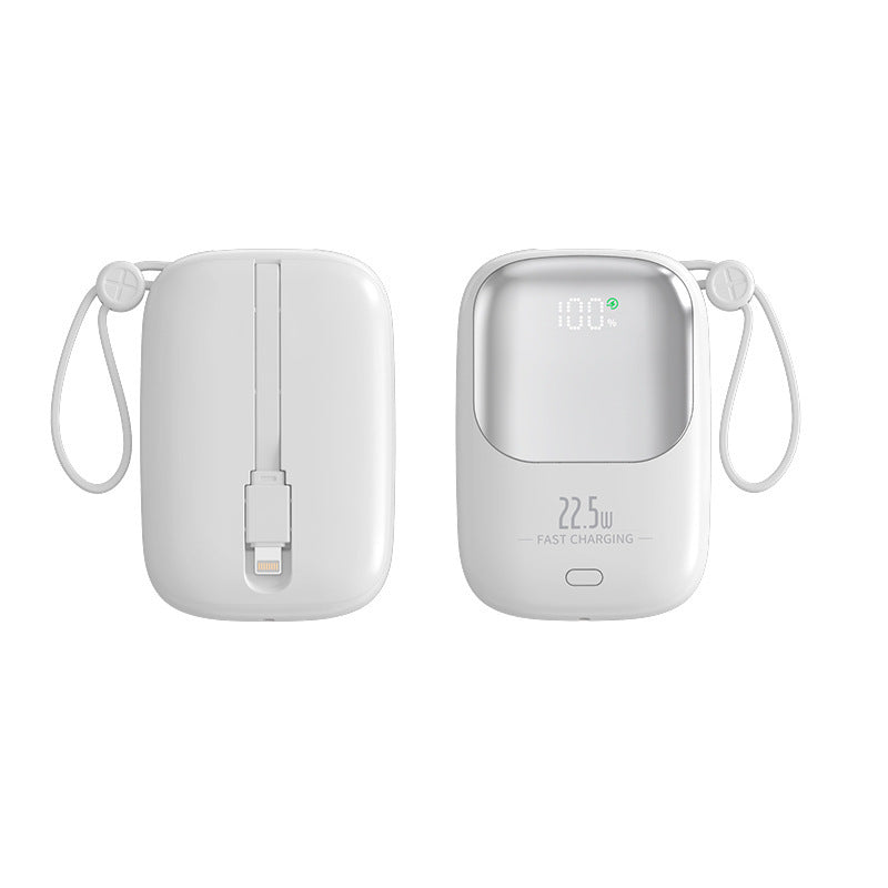 Kompakt lomme-powerbank med digital ladeindikator Skanto
