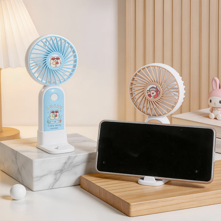 Bærbar mini vifte med søtt design Skanto