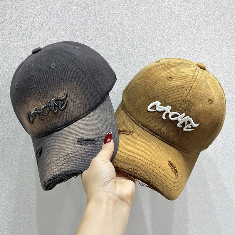 Herre Slitt Foran Brodert Baseball Caps Skanto