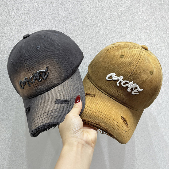 Herre Slitt Foran Brodert Baseball Caps Skanto