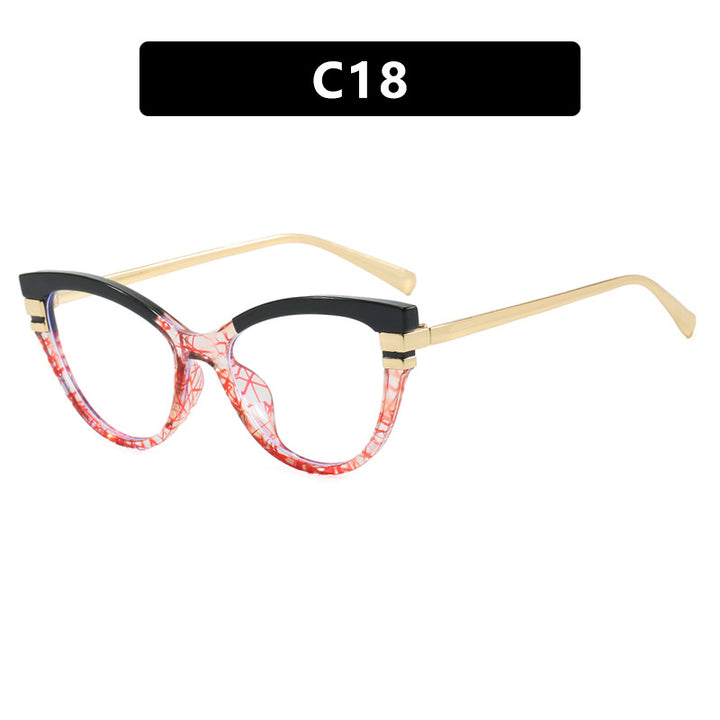 Damer Cat-Eye solbrille med elegante metallakenter Skanto