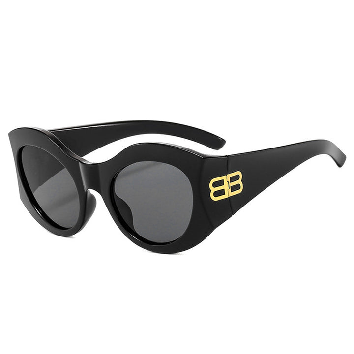 Dame Designer Cat-Eye solbrille med elegant profil og UV-beskyttelse Skanto