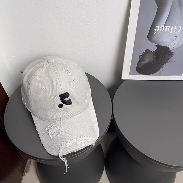 Kvinnens slitt denim baseball cap Skanto 1784084028