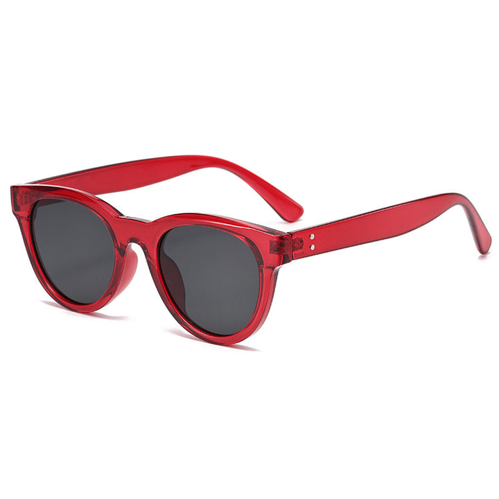 Dame Modiske Oversized-solbriller i en elegant, buet design Skanto