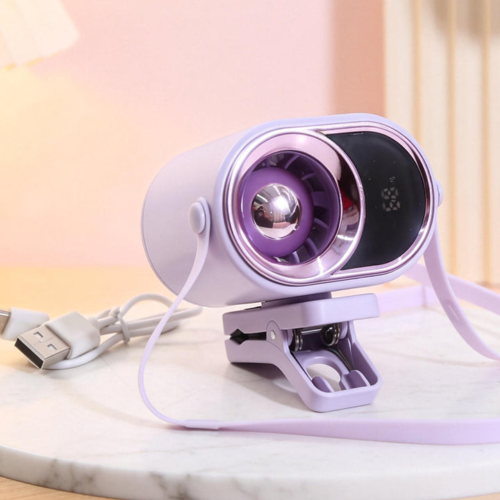 Dames multitasking bordvifte med integrert LED-skjerm og klemfeste Skanto