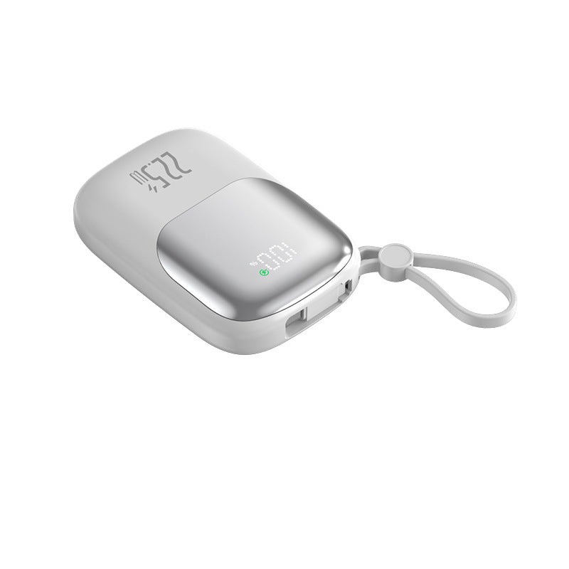 bærbar hurtiglade-powerbank med integrert kabel Skanto