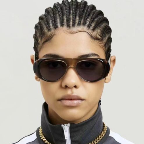 Dame eksepsjonell solbrille i trendy skilpaddesign Skanto