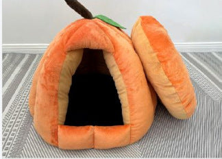 Plush Gresskarformet Hideaway Hundeseng
