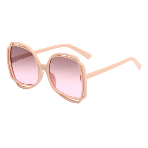 Dame Fasjonssolbrille med moderne ramme og UV-beskyttelse Skanto