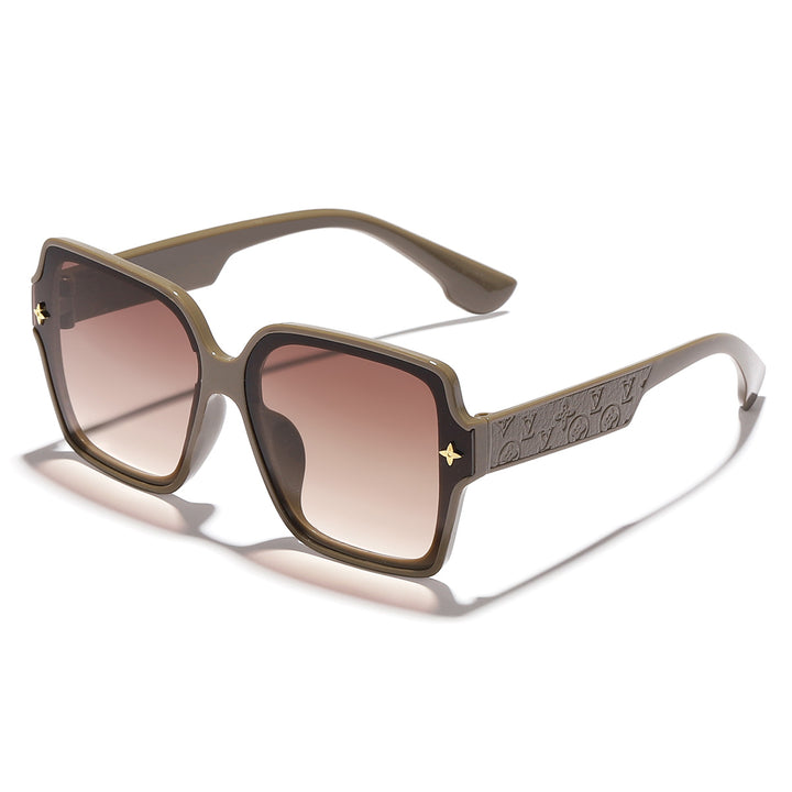 Dame stilige oversized solbriller med moderne ramme Skanto