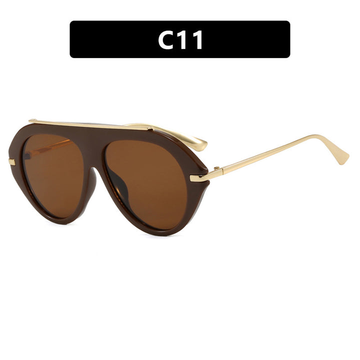Dame solbrille i elegant heksagon-design Skanto
