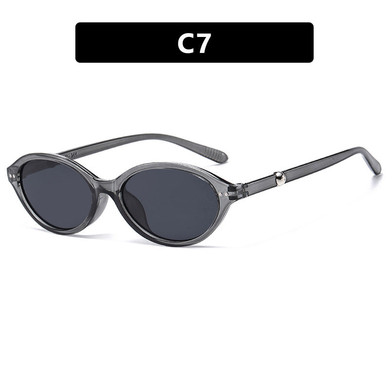 Damer trendy solbriller i oval design med UV-beskyttelse Skanto
