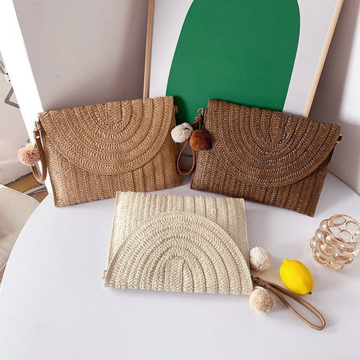 Stilig og Håndlaget Clutch-veske Av Naturmateriale Skanto