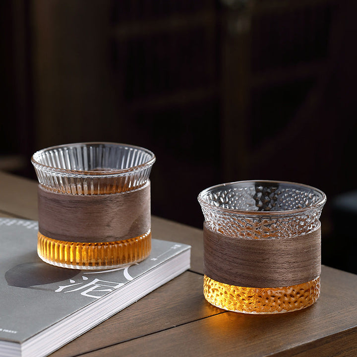 OakFlow Whisky Tumbler – Håndlaget glass med trefinish | Skanto