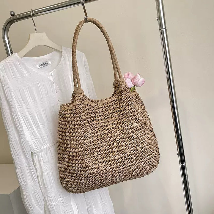 Håndlaget Raffia Handleveske Skanto