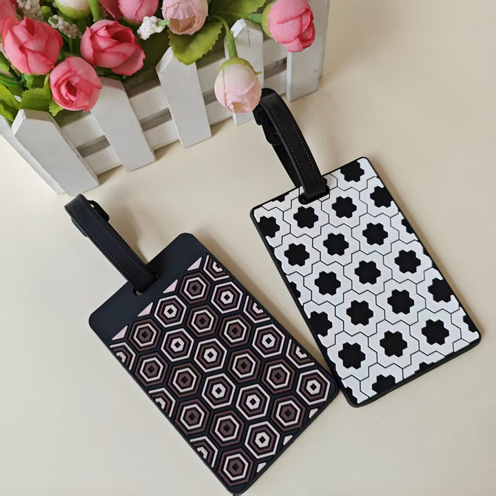 Unisex Retro Puzzle Piece Luggage Tag Skanto