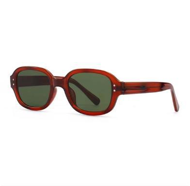 Damen modische solbrille med stor, firkantet ramme Skanto