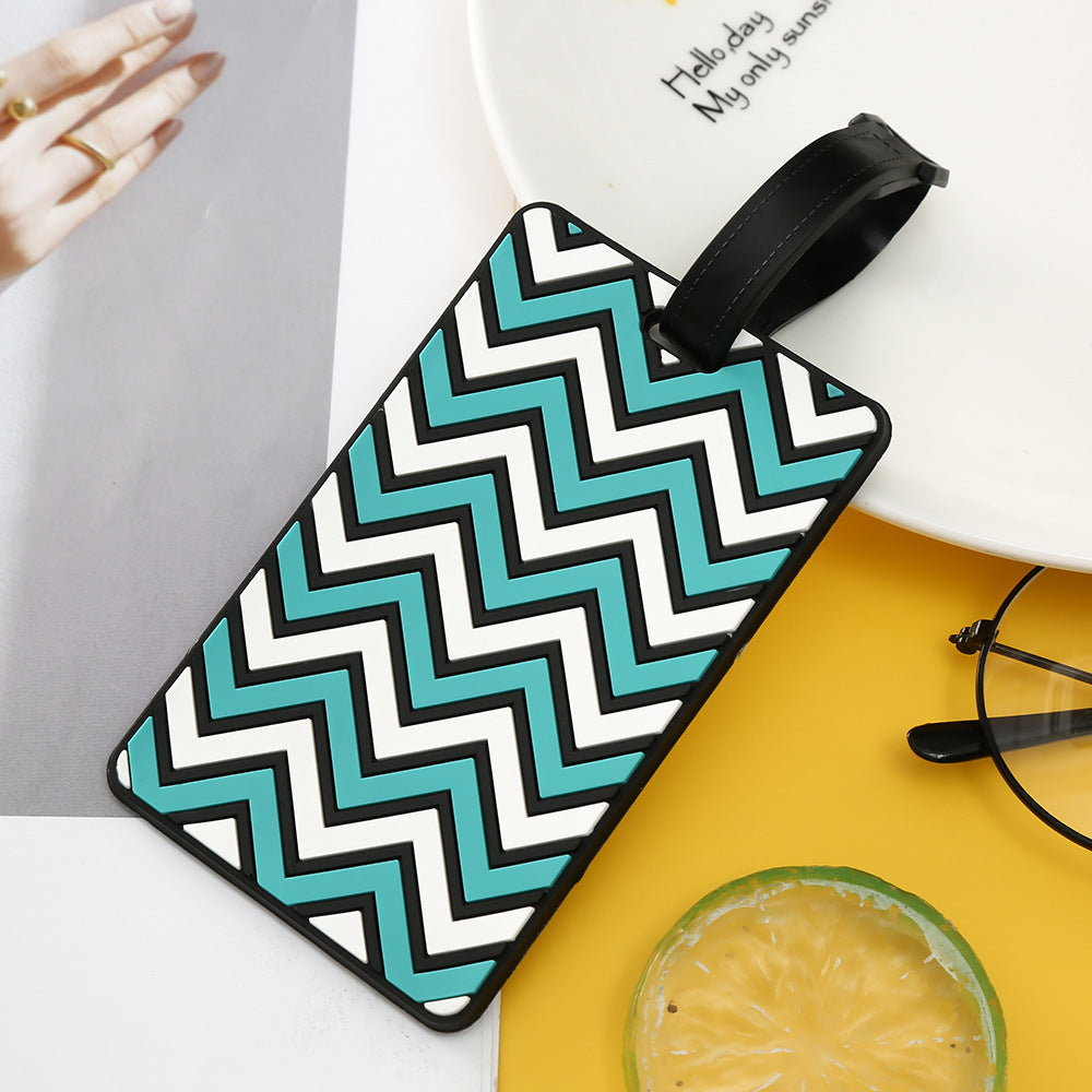 Unisex Chevron Patterned Luggage Tag Skanto