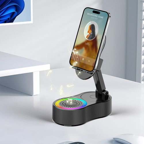 Unisex multitasking Smartphone Holder med integrert Bluetooth høyttaler Skanto