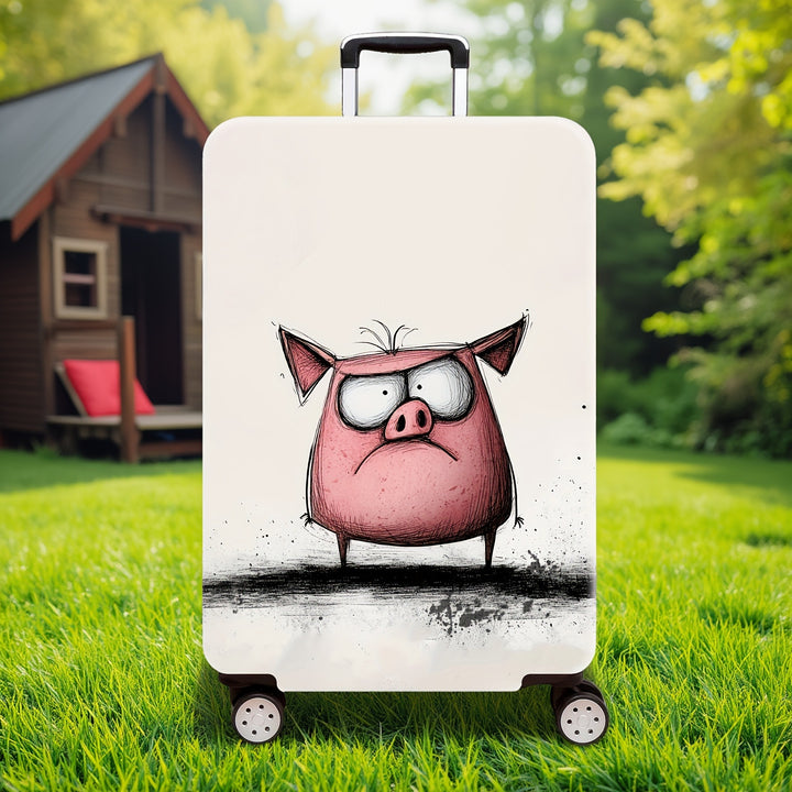 Cartoon Bull Design Hard Shell Suitcase Skanto