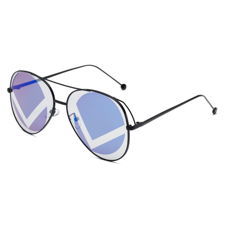 Dames fashionable geometriske solbriller Skanto